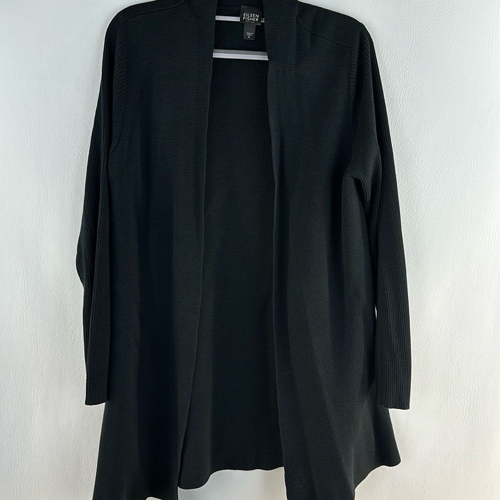 Eileen Fisher Open Silk Knit Cardigan, PL